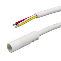 Mini-Plug RGB Anschlussfassung female, 1m, 4-polig, wei�, max. 24V/6A