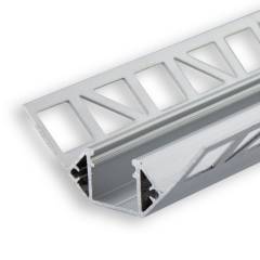 ISOLED LED-Fliesenprofil INNENECK/INTERNAL CORNER, Silber, 200cm, F�r max. 12mm LED-Streifen