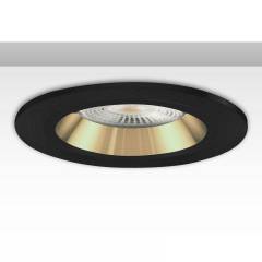 ISOLED Einbaurahmen f. Downlight Kombi f�r GU10/MR16, schwarz und schwarz-gold