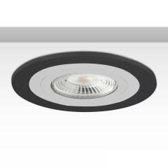ISOLED Einbaurahmen f. Downlight Kombi f�r GU10/MR16, schwarz und Alu wei�