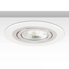 ISOLED Einbaurahmen f. Downlight Kombi f�r GU10/MR16, wei� und Alu geb�rstet