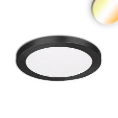 LED Aufbau/Einbauleuchte SLIM FLEX, 6W, Rahmen schwarz, Colorswitch 3000/3500/4000K, 120�, Lochaussc