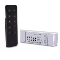 RGB+W Controller mit Nah- u. Fernbedienung, Farbwechsel, Speicher, 4x5A