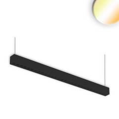 LED Aufbau/Pendelleuchte Linear Raster 40W, anreihbar, schwarz, ColorSwitch, 4800lm