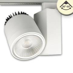 3-Phasen-Strahler, LED, fokussierbar, 35W, 30�-50�, wei� , 3000K, CRI>90