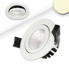 LED Einbauleuchte, wei�, 8W, 36�, rund, warmwei�, dimmbar, IP65