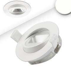 Runde LED Einbauleuchte asymetrisch COB, wei�, 8W, 50�, rund, neutralwei�, dim