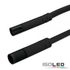 Mini-Plug Verl�ngerung male-female, L�nge=3m, 2x0.75, schwarz, max. 48V