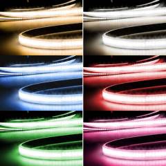 ISOLED 48V LED Stripe Linear CRI90+, 8W/m, AQUA IP68, einfarbig wei�/blau/rot/gr�n/pink, 5m/30m