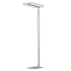 LED Office Pro Stehleuchte Up+Down 80W 4000K UGR<19 silber, mit Licht-/Bewegungssensor, Dimm-Drehreg