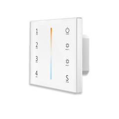 Sys-Pro 4-Zonen Einbau Touch-Fernbedienung, wei�dynamisch, DMX Output 8 Kan�le, wei�, 230V,