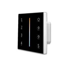 Schwarze Sys-Pro 4-Zonen Einbau Fernbedienung, wei�dynamisch, Touch, DMX m�glich, 230V