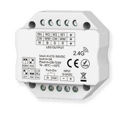Dimmer Sys-Pro, Push/Funk PWM Mesh, 1-4 Kanal, 12-24V DC