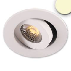 LED MiniAMP schwenkbare Einbauleuchte wei�, 3W, 24V DC, 3000K warmwei�, dimmbar