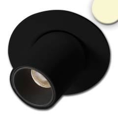 LED Einbauleuchte Pipe MiniAMP schwarz, dreh-schwenkbar, 3W, 24V DC, warmwei�, dimmbar