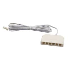 ISOLED MiniAMP 6-Fach Verteiler, 30cm, 2-Polig, Wei�