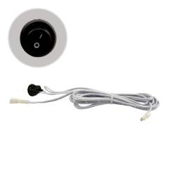 ISOLED MiniAMP Einbauschalter Ein/Aus, Female + Male, 2-Polig, Wei�