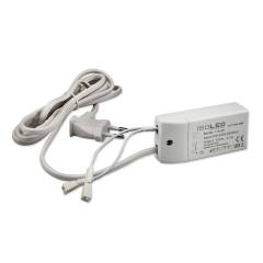 ISOLED MiniAMP Trafo, 12V/DC, 30W, 120cm mit Flachstecker, Sekund�r 2 Female-Buchsen