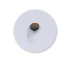 Cover Aluminium rund 1 wei� f�r Wandeinbauleuchte Sys-Wall68