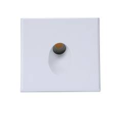 Cover Aluminium eckig 1 wei� f�r Wandeinbauleuchte Sys-Wall68