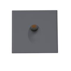 Cover Aluminium eckig 1 schwarz f�r Wandeinbauleuchte Sys-Wall68