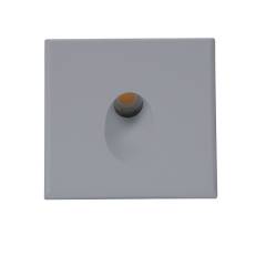 Cover Aluminium eckig 1 silbergrau f�r Wandeinbauleuchte Sys-Wall68