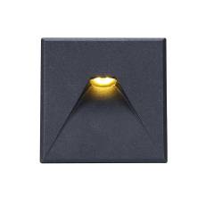 Cover Aluminium eckig 2 schwarz f�r Wandeinbauleuchte Sys-Wall68