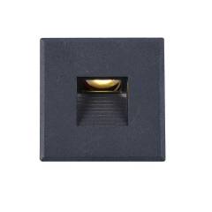 Cover Aluminium eckig 3 schwarz f�r Wandeinbauleuchte Sys-Wall68