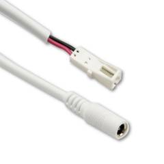 ISOLED Rundstecker Female auf MiniAMP Female Adapter, 10cm, Wei�