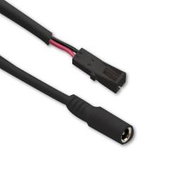 ISOLED Rundstecker Female auf MiniAMP Female Adapter, 10cm, Schwarz