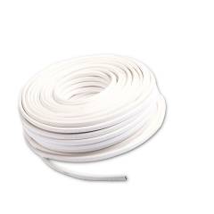 Kabel 25m Rolle 2-polig 0.75mm� H03VVH2-F PVC Mantel wei�, VDE halogenfrei, AWG18