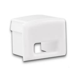 Endkappe EC78W wei� f�r Profil PURE12 S mit Kabeldurchf�hrung, 1 STK