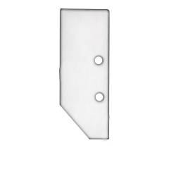 Endkappe EC92 Alu wei� f�r Profil HIDE ASYNC inkl. Schrauben