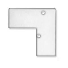 Endkappe EC93 Aluminium eloxiert f�r Profil HIDE ANGLE inkl. Schrauben