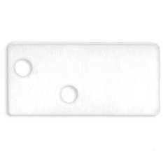 Endkappe EC95 Aluminium wei� RAL 9003 f�r Profil FURNIT6 D inkl. Schrauben