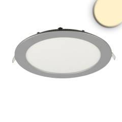 LED Downlight silber, 18W, rund, ultraflach, blendungsreduziert, warmwei�, CRI90