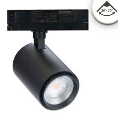 LED 3-Phasen Schienen-Strahler fokussierbar 20�-70�, 42W, CRI92
