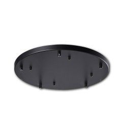 Baldachin rund, schwarz, f�r 5-Fachabh�ngung