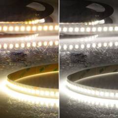ISOLED LED Stripe 5m HEQ 200lm/W, 24V, 9W/m, 3000K warmwei�, hocheffizient