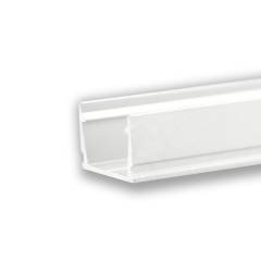 LED Aufbauprofil SURF10 Aluminium wei� RAL 9010, 200cm