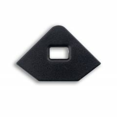 Endkappe EC97 schwarz f�r Profil CORNER11n mit Kabeldurchf�hrung, 1 STK