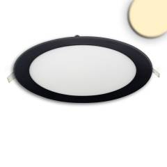 LED Downlight, 18W, rund, ultraflach, blendungsreduziert, schwarz, warmwei�, dimmbar CRI90