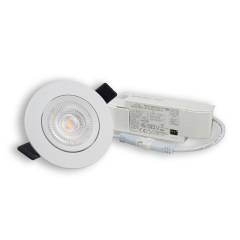 LED Einbauleuchte Slim68 Alu wei�, rund, 9W, warmwei�, Dali dimmbar