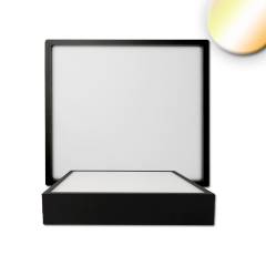 LED Deckenleuchte PRO schwarz, 24W, 225x225mm, ColorSwitch 2700/3000/4000K, dimmbar