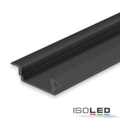 LED Einbauprofil DIVE12 FLAT Aluminium schwarz RAL 9005, 300cm