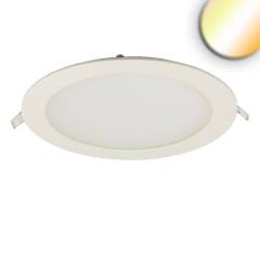 LED Downlight, 18W, rund ultraflach wei�, 225mm, Colorswitch 3000/3500/4000K, dimmbar
