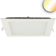 LED Downlight, 18W, eckig ultraflach wei�, 225x225mm, Colorswitch 3000/3500/4000K, dimmbar