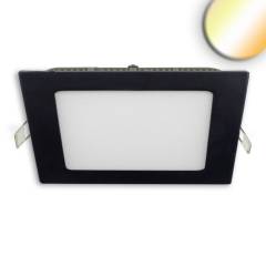LED Downlight, 24W, eckig ultraflach schwarz, 300x300mm, Colorswitch 3000/3500/4000K, dimmbar