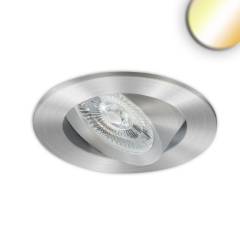 LED Einbauleuchte Slim68 Alu geb�rstet, rund, 6W, 24V DC, wei�dynamisch 2700-5700K
