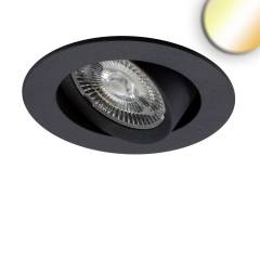 LED Einbauleuchte Slim68 Alu schwarz, rund, 6W, 24V DC, wei�dynamisch 2700-5700K